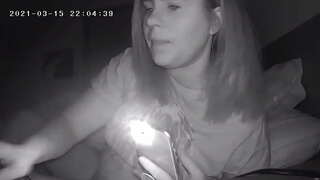 Busty Milf Destruit Eam Clit ad tempus requiescendi Occulta Cam